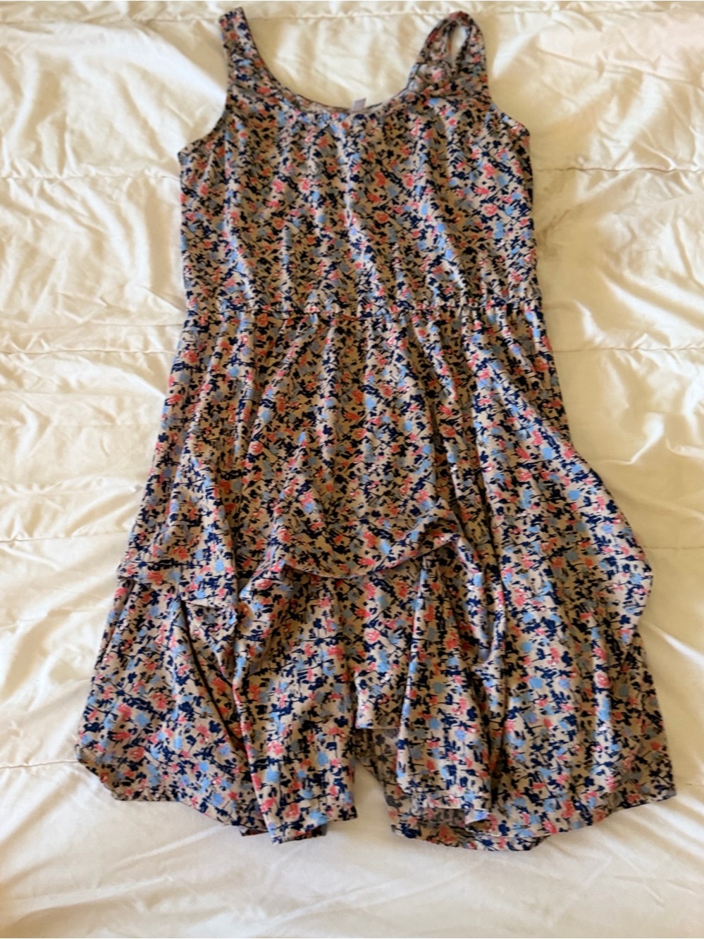Xhilaration women’s Navy and Pink Floral Skater Skirt